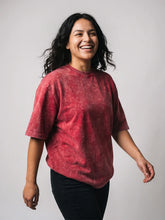 Women's Optic / Acid Wash Tee - Red