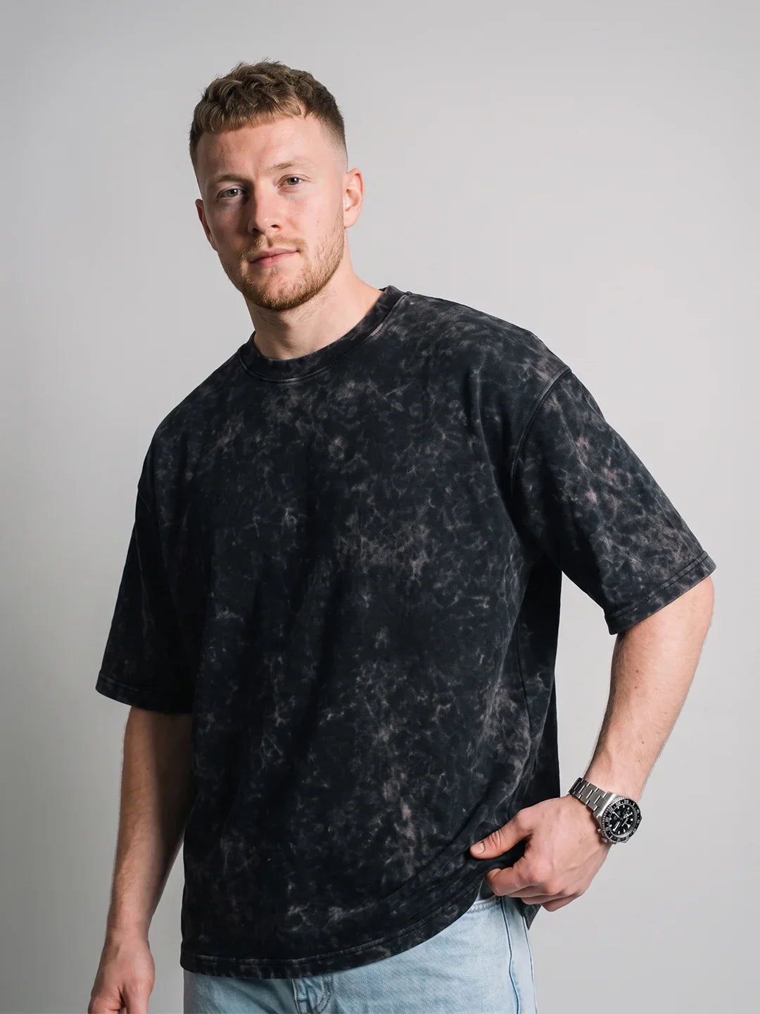 Optic / Acid Wash Tee - Black