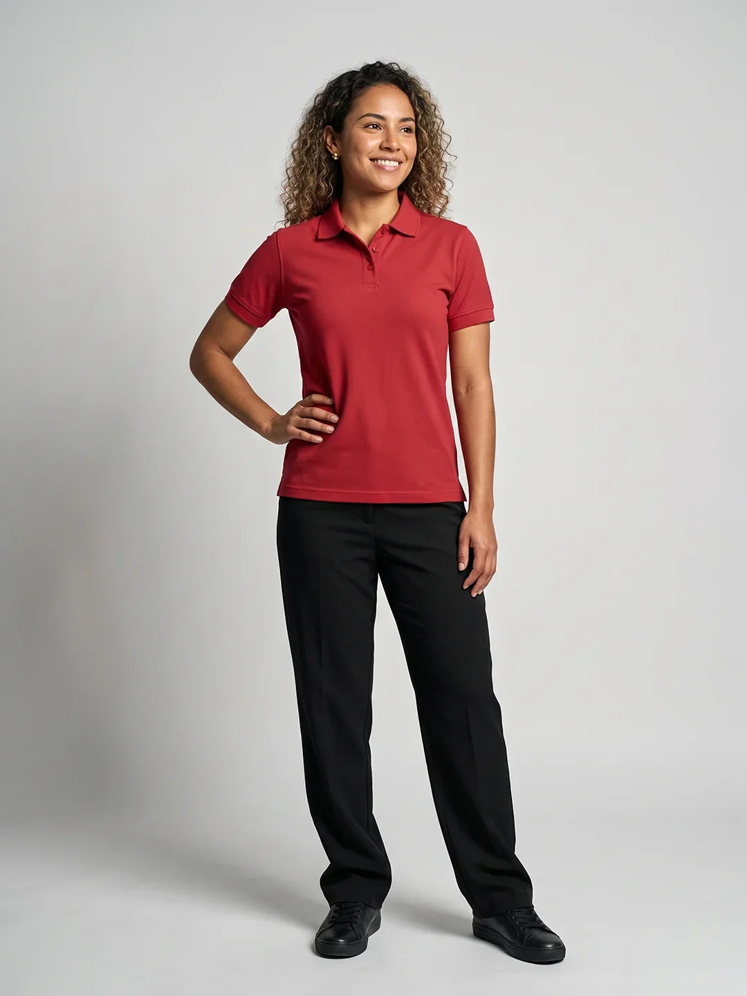 Women's Premium Polos - Red