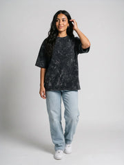 Women's Optic / Acid Wash Tee - Black