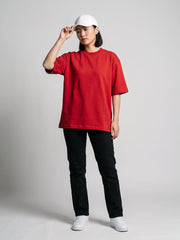 Women's Oversized Tee - Red