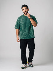 Optic / Acid Wash Tee - Bottle Green