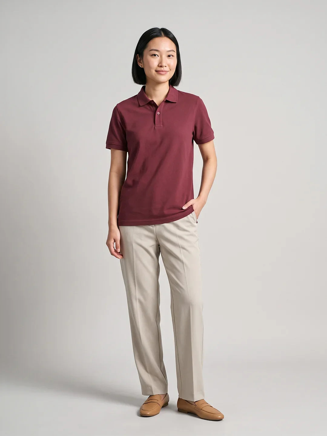 Women's Premium Polos - Maroon
