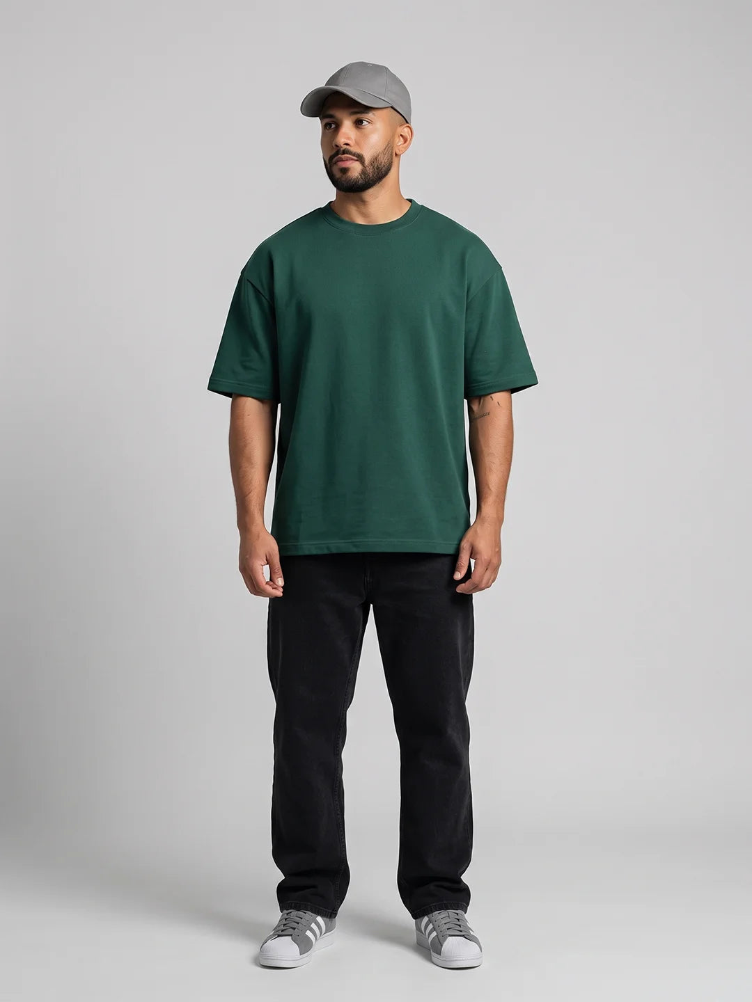 Premium Oversized Tee - Bottle Green
