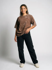 Women's Optic / Acid Wash Tee - Brown