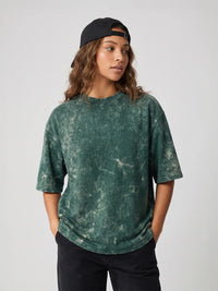 Women's Optic / Acid Wash Tee - Bottle Green