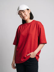 Women's Oversized Tee - Red