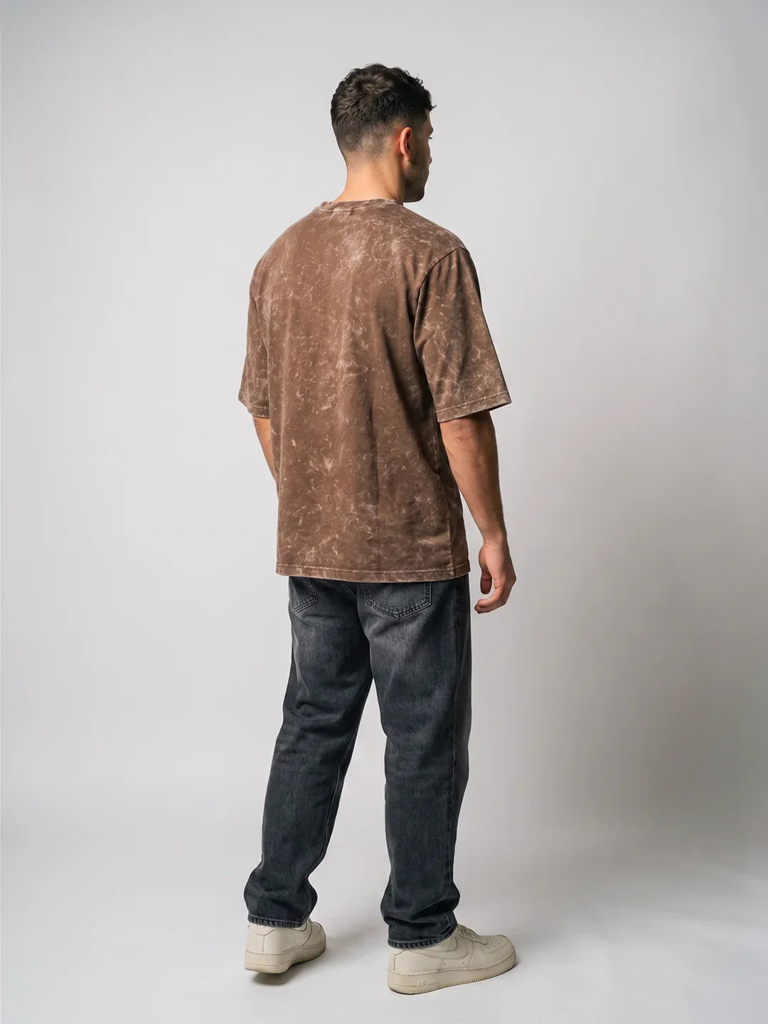 Optic / Acid Wash Tee - Brown