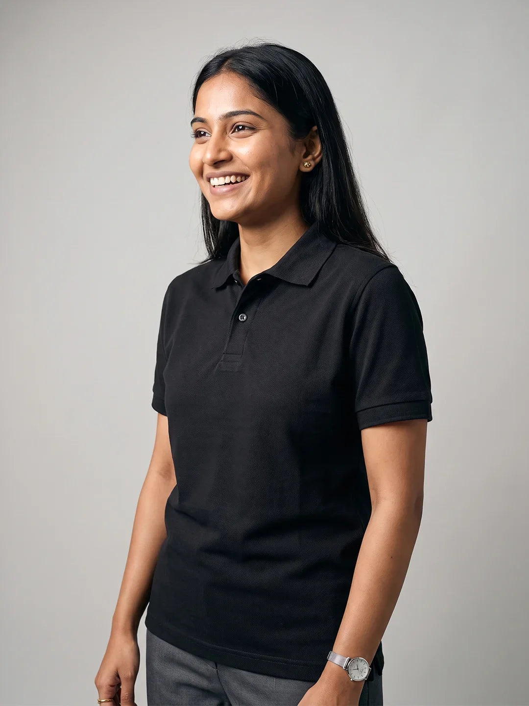 Women's Premium Polos - Black