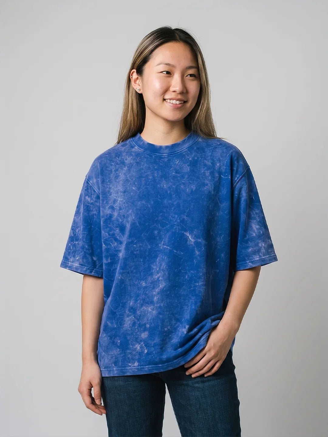 Women's Optic / Acid Wash Tee - Royal Blue