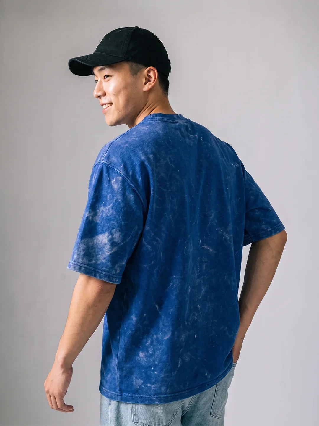 Optic / Acid Wash Tee - Royal Blue