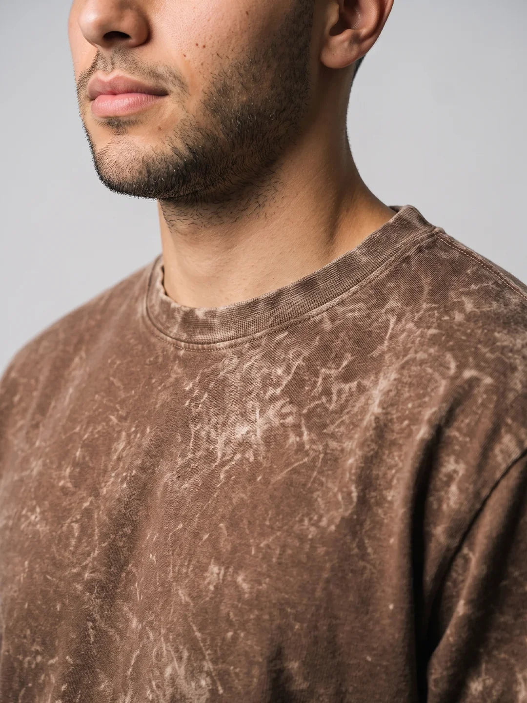 Optic / Acid Wash Tee - Brown