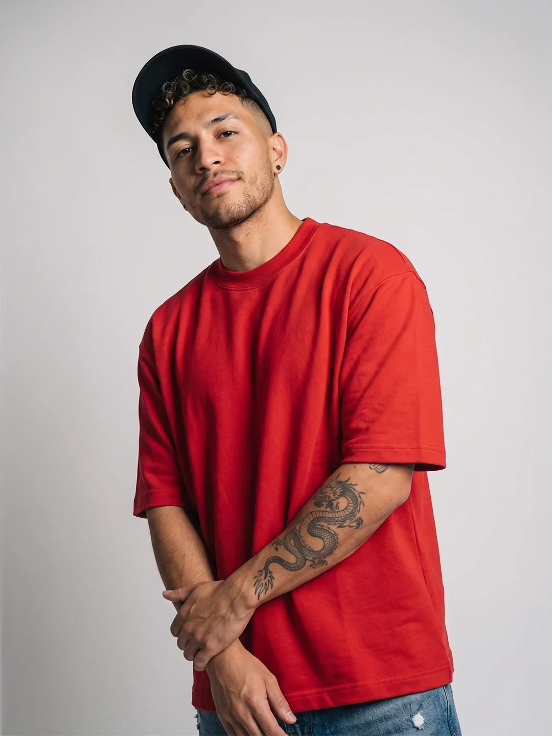 Premium Oversized Tee - Red
