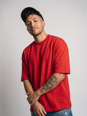 Premium Oversized Tee - Red