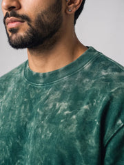 Optic / Acid Wash Tee - Bottle Green