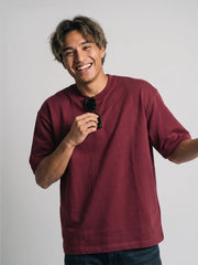 Premium Oversized Tee - Maroon