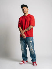 Premium Oversized Tee - Red