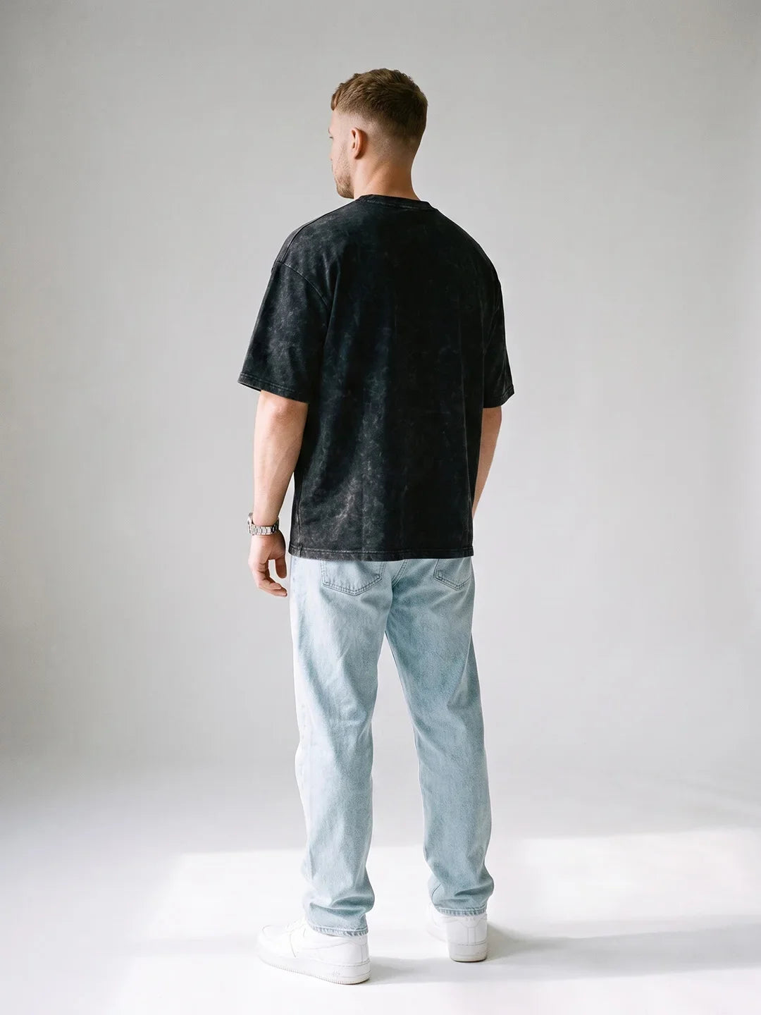 Optic / Acid Wash Tee - Black