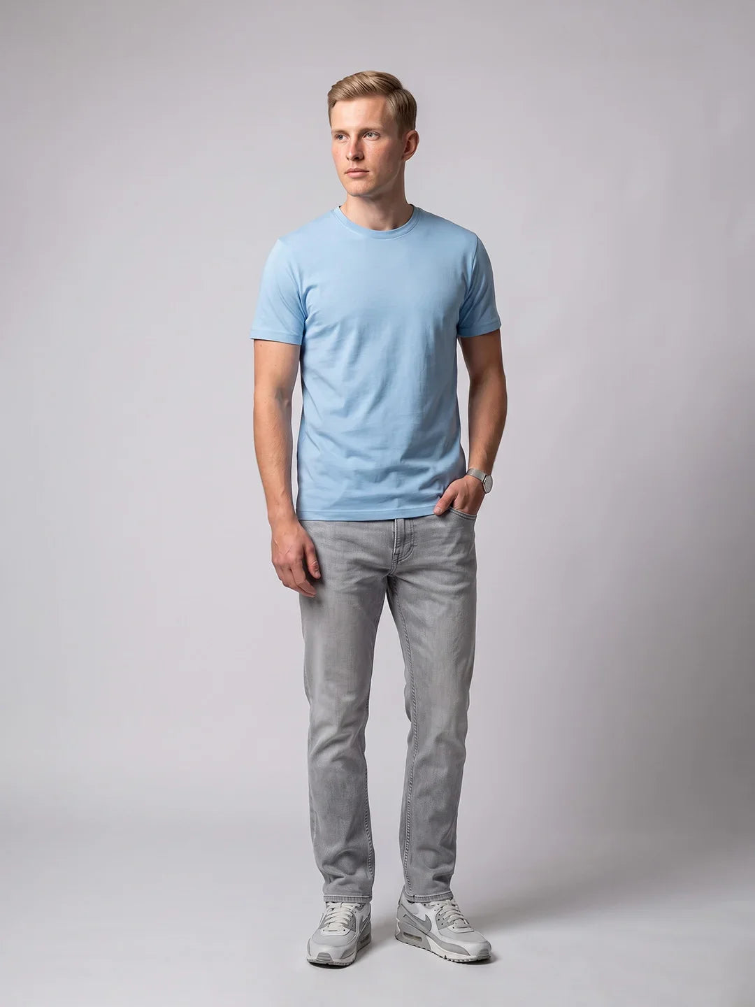 Premium Regular Tee - Sky Blue