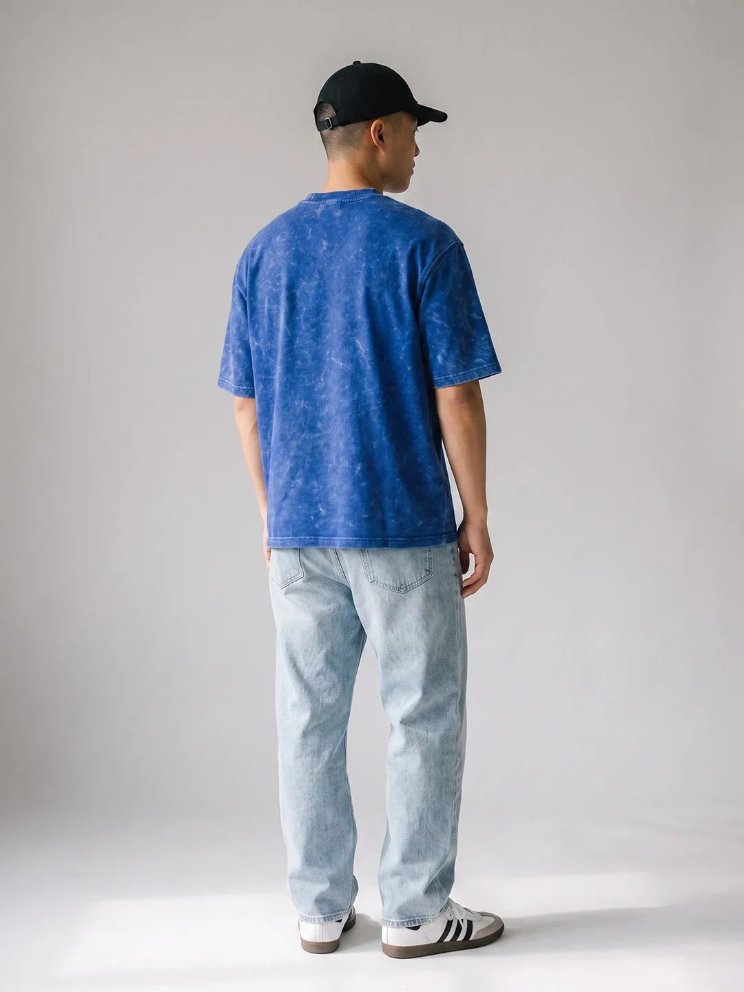 Optic / Acid Wash Tee - Royal Blue