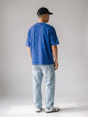 Optic / Acid Wash Tee - Royal Blue