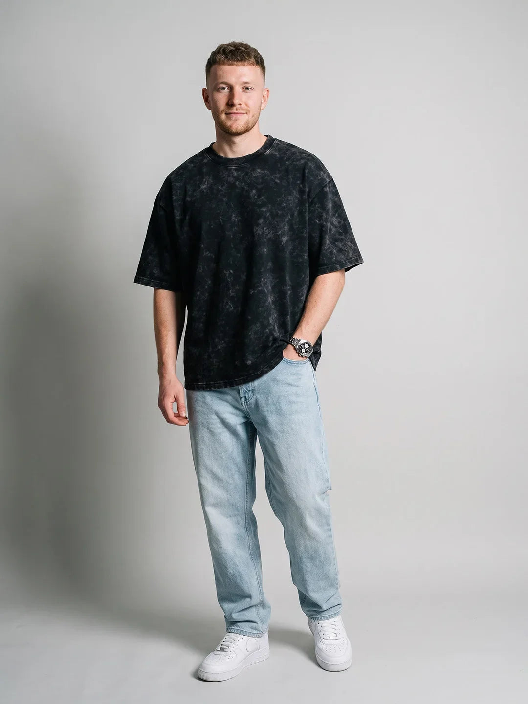 Optic / Acid Wash Tee - Black