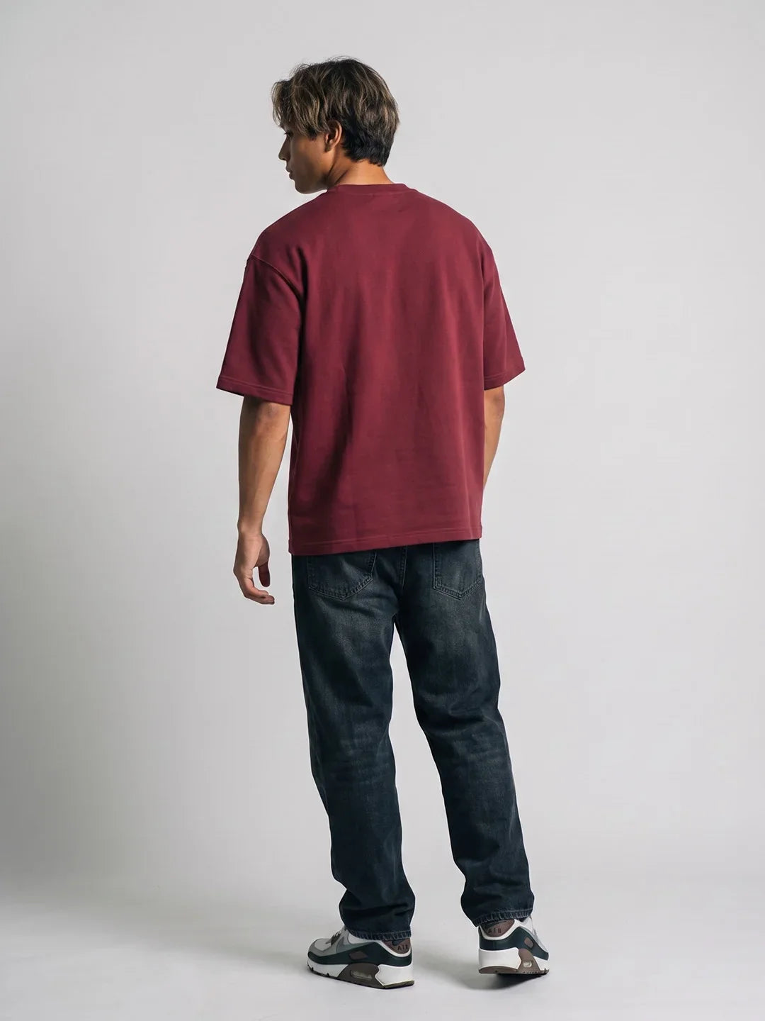 Premium Oversized Tee - Maroon