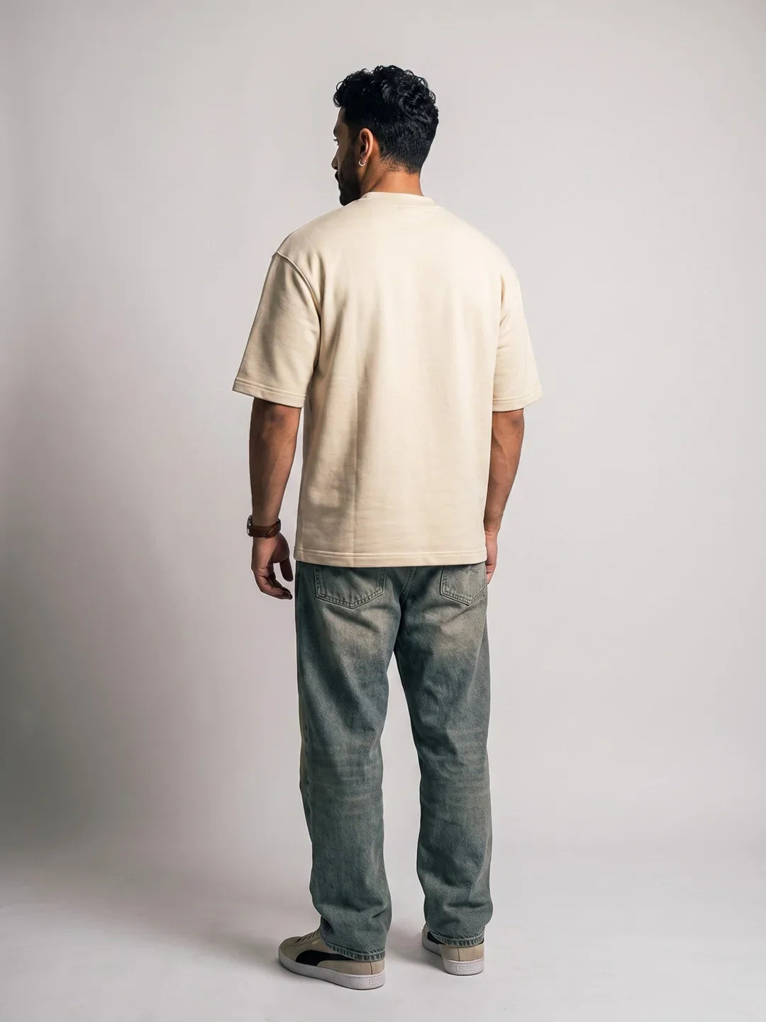 Premium Oversized Tee - Beige