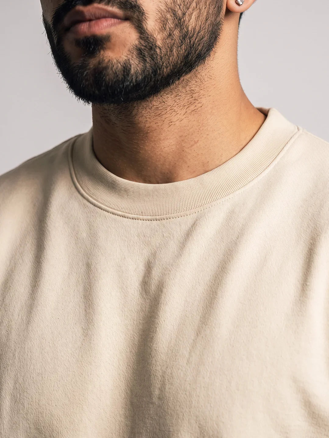Premium Oversized Tee - Beige