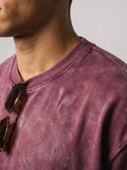 Optic / Acid Wash Tee - Maroon
