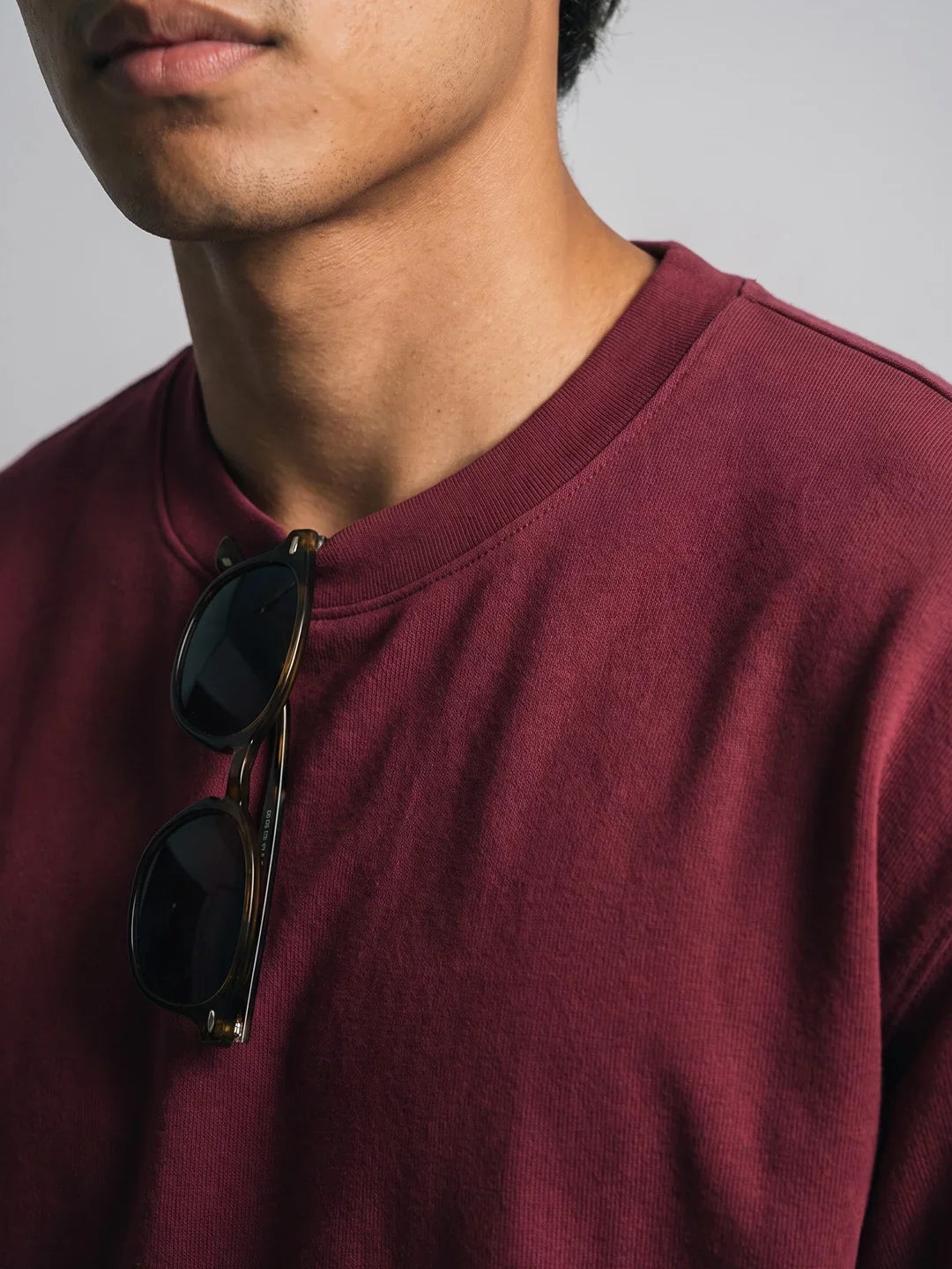 Premium Oversized Tee - Maroon